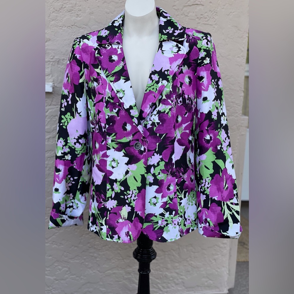 #34-Floral blazer TanJay